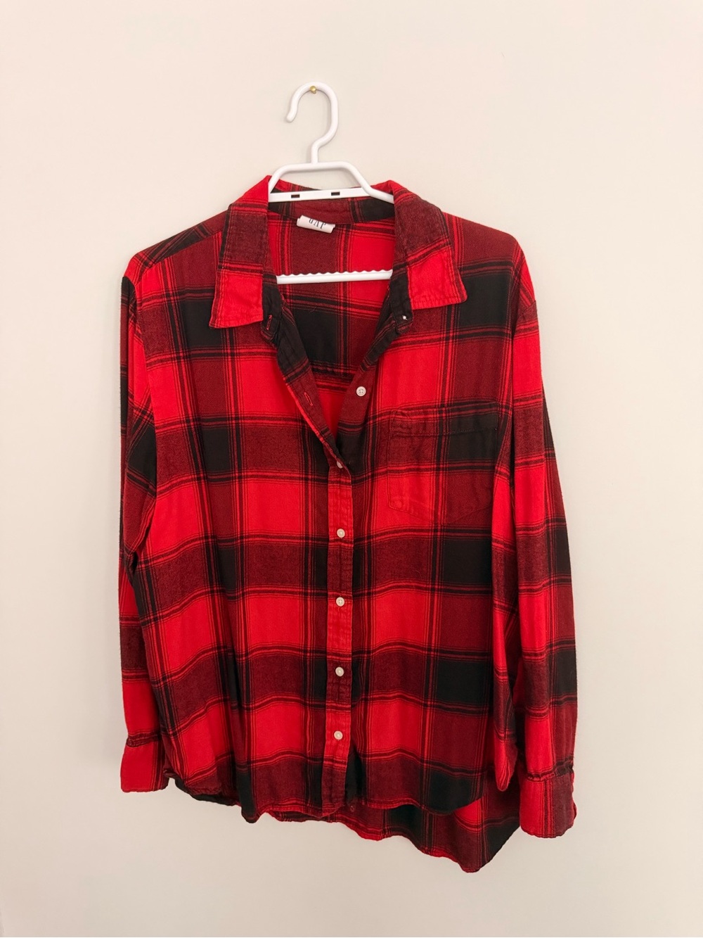 GAP Red and Black Plaid Shirt